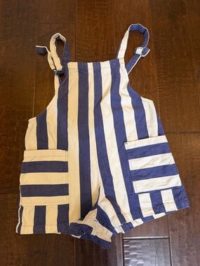 Altar'd State Vaylee Striped Romper Blue & White Stripes